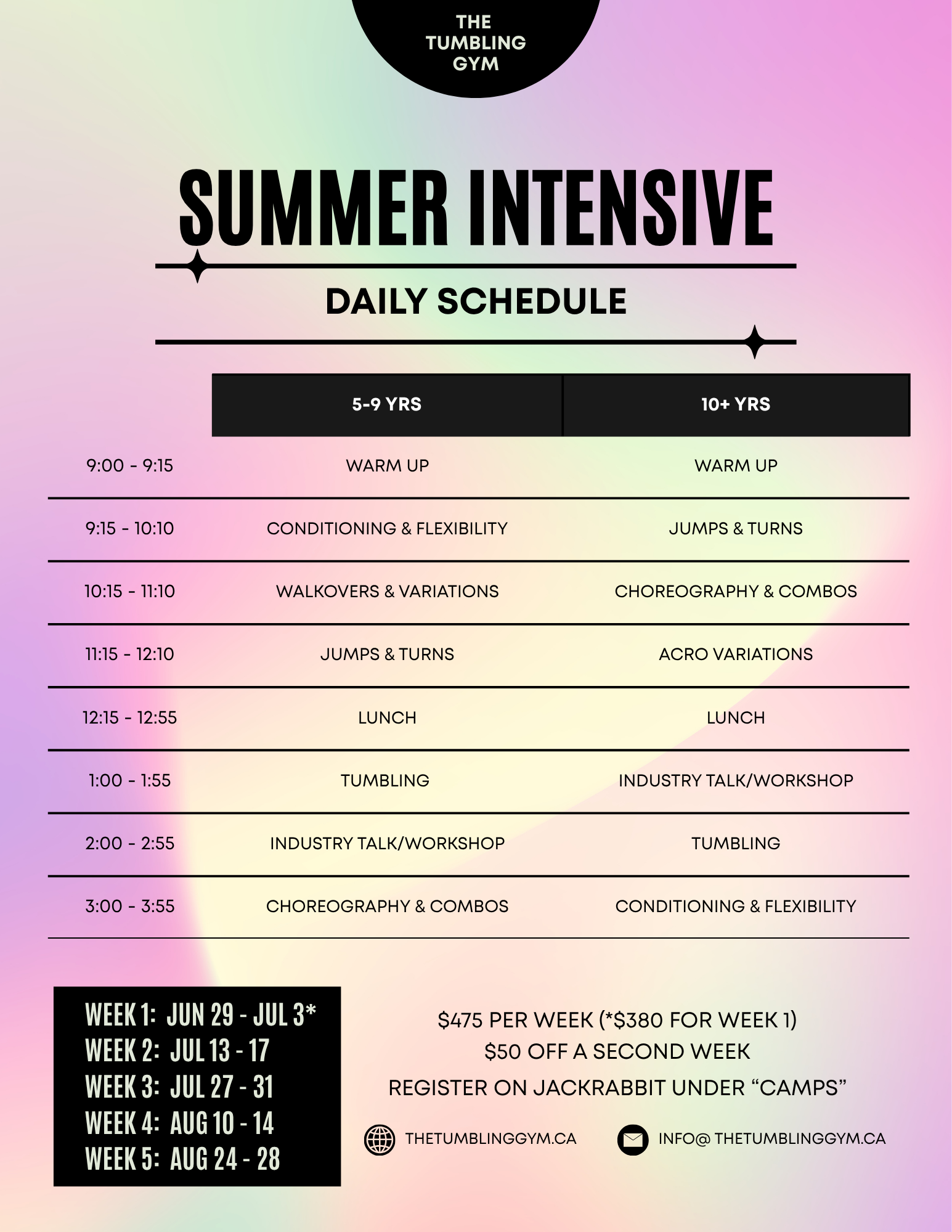 Summer Intensives