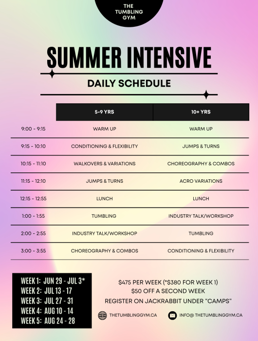 Summer Intensives